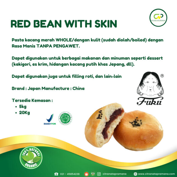 Red Bean With Skin Pasta Kacang Merah dengan Kulit
